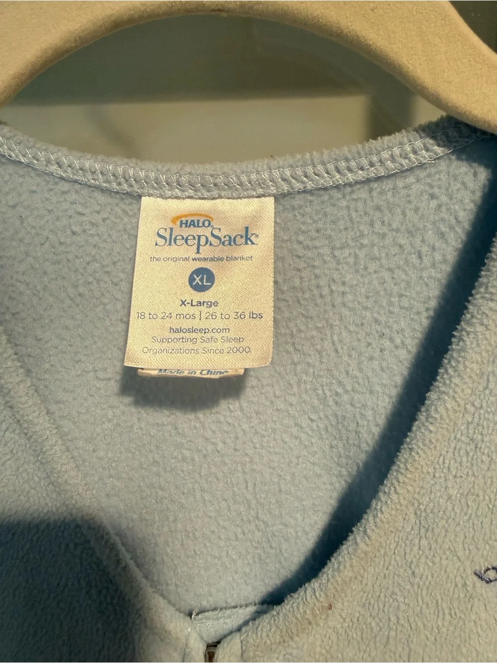 Halo Light Blue Fleece Sleep Sack